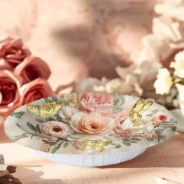 Blush Garden Roses Galentine Tea Party Florals Papieren Kommen