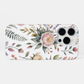 Blush Garden Roses iPhone Hoesje (Achterkant horizontaal)