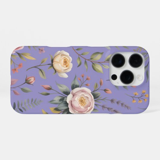 Blush Garden Roses iPhone Hoesje (Achterkant horizontaal)