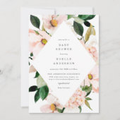 Blush Garden Spring Baby Shower Invitation Kaart (Voorkant)