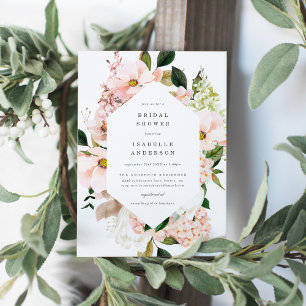 Blush Garden Spring Bridal Shower-uitnodiging Kaart