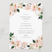 Blush Garden Spring repesal Dinner Invite Menu (Voorkant)