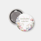 Blush Garden Watercolor Gepersonaliseerd  Magneet (Voorkant / Achterkant)