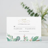 Blush Garden Wedding RSVP Reply Kaart (Staand voorkant)