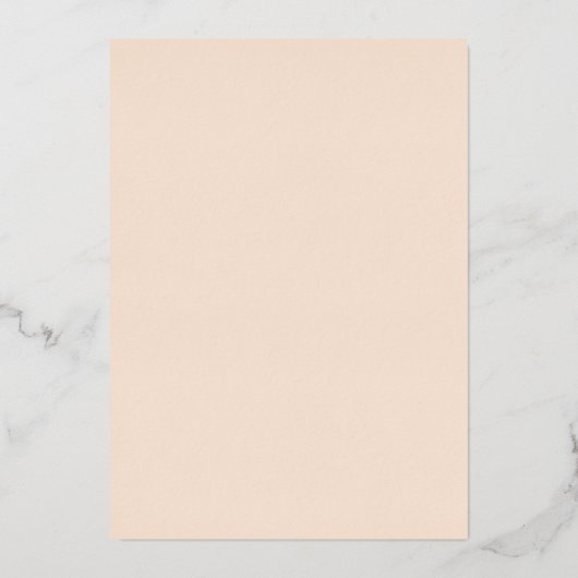 Blush gebrande Sinaasappel Bloemen Foliage Wedding Folie Uitnodiging (Achterkant)