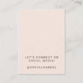 Blush-gekleurd Haar Uw Logo Kaart Visitekaartje (Achterkant)