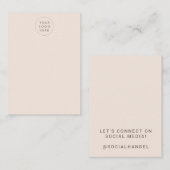 Blush-gekleurd Haar Uw Logo Kaart Visitekaartje (Voorkant / Achterkant)