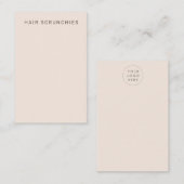 Blush-gekleurde Hair Clip Display Kaart Visitekaartje (Voorkant / Achterkant)