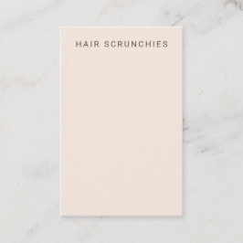 Blush-gekleurde Hair Clip Display Kaart Visitekaartje