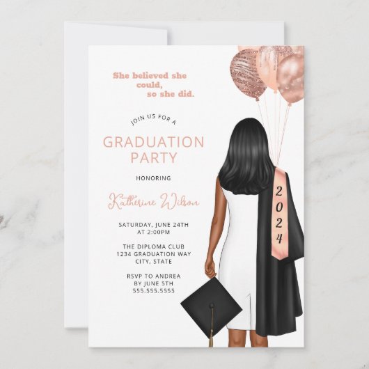 Blush geloofde dat ze kon afstuderen partij kaart (Voorkant)