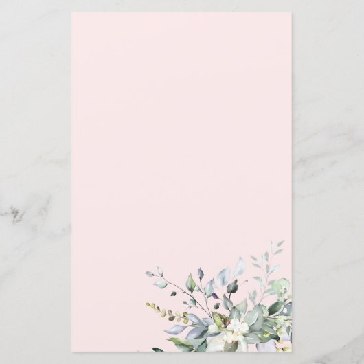 Blush Geometric Budget Weddenschap 5.5x8.5 Uitnodi (Achterkant)