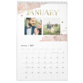 Blush geometric | Trendy Waterverf en foto Kalender (Jan 2027)