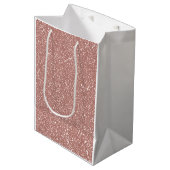 Blush Geometrisch Patroon Feest Medium Cadeauzakje (Voorkant Gekanteld)