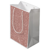 Blush Geometrisch Patroon Feest Medium Cadeauzakje (Achterkant Gekanteld)