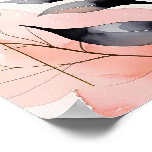 Blush Geometry Bloom Poster (Hoek)