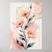 Blush Geometry Bloom Poster (Voorkant)