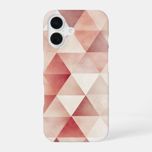 Blush Geometry Fade iPhone 16 Hoesje (Achterkant)