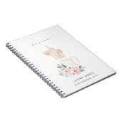 Blush-gereedschappen Cookbook Floral Roller Whisk Notitieboek (Rechterzijde)