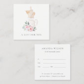 Blush-gereedschappen voor het Catering Floral Gift Vierkante Visitekaartje (Voorkant / Achterkant)