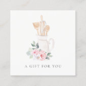 Blush-gereedschappen voor het Catering Floral Gift Vierkante Visitekaartje (Voorkant)