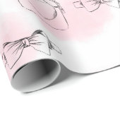 Blush geschetste harten Valentijnse  inpakpapier (Rol Hoek)