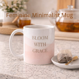 Blush Geschilderde Bloom Klassieke Mok, 330 ml Koffiemok