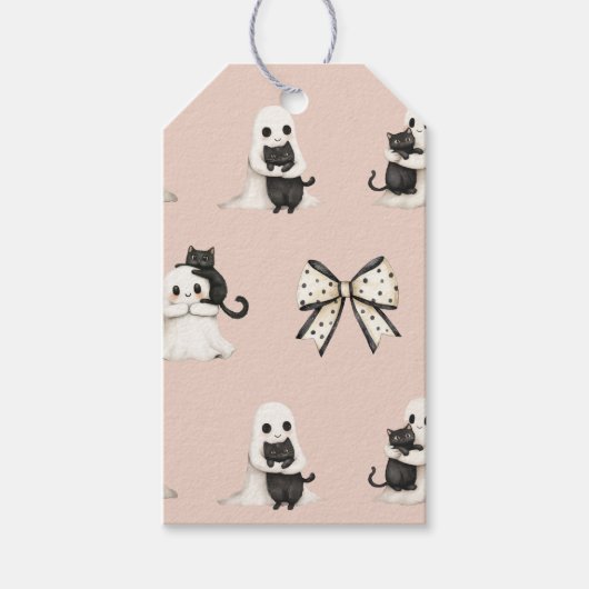 Blush Ghosts houden katten cadeau Labels Cadeaulabel (Voorkant)