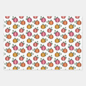 Blush Ghosts Pumpkins Halloween Gemengde Patronen Inpakpapier Vel (Voorkant 3)