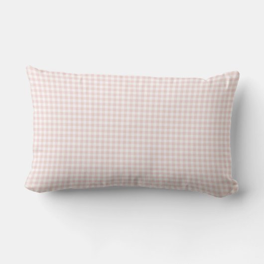 Blush Gingham Mocha Whimsical Heart Hello Kussen (Achterkant)