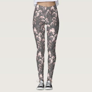Blush Ginkgo Luxe – Gouden botanische afbeelding o Leggings