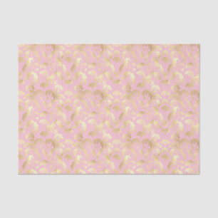 Blush Ginkgo Luxe – Gouden botanische afbeelding o Tissuepapier