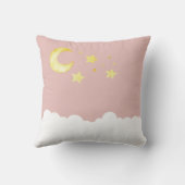 Blush Girl Teddy Bear Birth Stats Nursery Pillow Kussen (Achterkant)