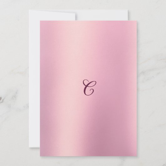 Blush girly roze gradiënt glitter Verjaardagsfeest Kaart (Achterkant)