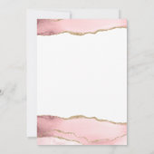 Blush Glitter Agate Online Virtual Wedding Kaart (Achterkant)