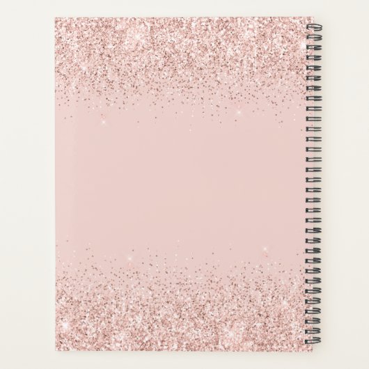 Blush Glitter Boss Lady CEO gepersonaliseerd 2025 Planner (Achterkant)