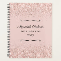 Blush Glitter Boss Lady CEO gepersonaliseerd 2025