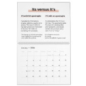 Blush Glitter Boss Lady CEO Monogram Spelling Kalender (Jan 2026)