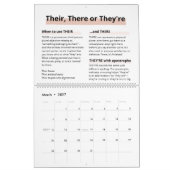 Blush Glitter Boss Lady CEO Monogram Spelling Kalender (Mar 2027)