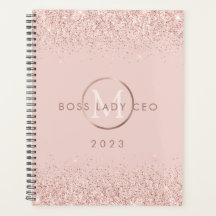 Blush Glitter Boss Lady CEO op persoonlijke titel 