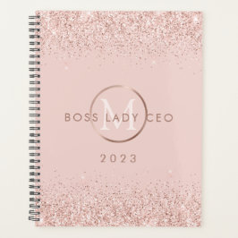Blush Glitter Boss Lady CEO op persoonlijke titel  Planner