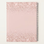 Blush Glitter Boss Lady CEO op persoonlijke titel Planner (Achterkant)