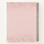 Blush Glitter Boss Lady Regels Gepersonaliseerd Notitieboek (Achterkant)