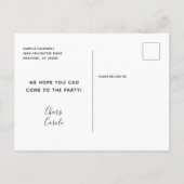 Blush Glitter Champagne Toast 30th Birthday Party Uitnodiging Briefkaart (Achterkant)