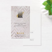 Blush Glitter Chevron Clothing Price label met log Visitekaartje (Bureau)