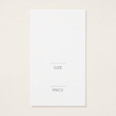 Blush Glitter Chevron Clothing Price label met log Visitekaartje (Achterkant)