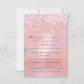 Blush Glitter Drivers Roos Roze Baby shower Voet Kaart (Voorkant)