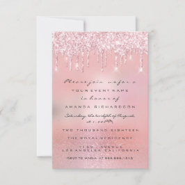 Blush Glitter Drivers Roos Roze Baby shower Voet Kaart