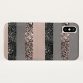 Blush Glitter Glam Strepen #1 #glanzend Case-Mate iPhone Case (Achterkant (horizontaal))