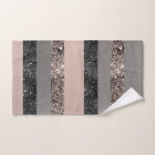 Blush Glitter Glam Stripes #1 #shiny Bad Handdoek (Handdoek)