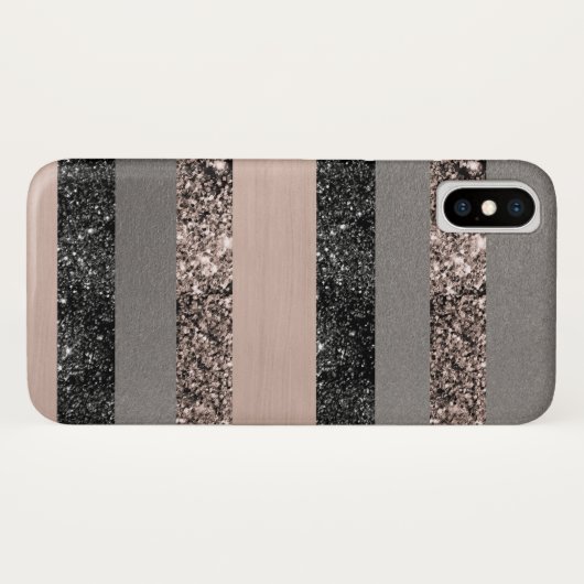 Blush Glitter Glam Stripes #1 #shiny Case-Mate iPhone Case (Achterkant (horizontaal))